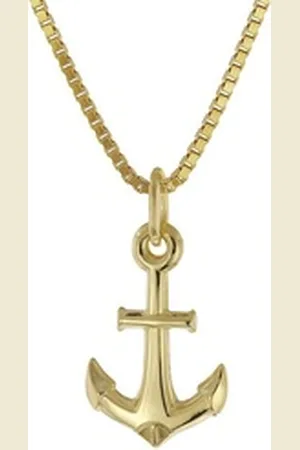 Acalee Kette mit Anhänger mit Anker Gold 333/8K Anker-Collier goldfarben 38 cm