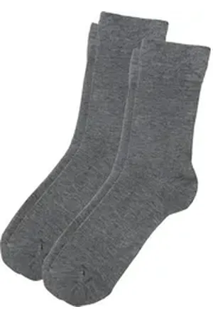 Erwin Müller Socken Herren-Socken 2 Paar Uni grau 39 - 42