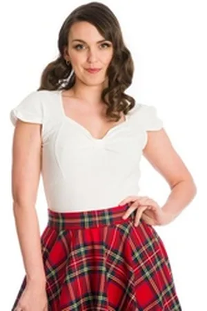 Banned Retro Banned Shirttop Sweet Summer Weiß Retro Vintage Oberteil Rockabilly weiß S