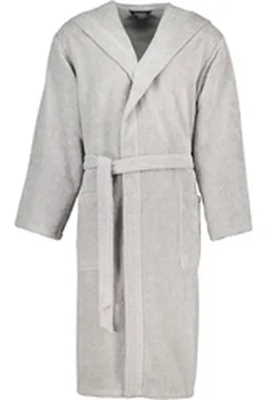 CAWÖ Cawö Herrenbademantel Pure 5623 Kapuze Frottier, Kapuze, 100% Baumwolle grau XL