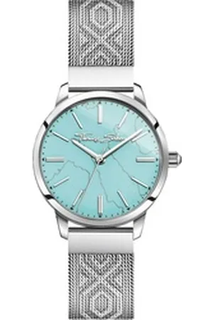 Thomas Sabo Quarzuhr ARIZONA SPIRIT WA0343-201-215-33 MM, Armbanduhr, Damenuhr, Hämatit-Stein auf der Krone silberfarben