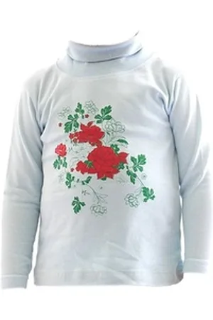 Yeset Rollkragenpullover Kinder Mädchen Rollkragenpullover Langarm Rose BFL-HN-02 blau 110-116 cm