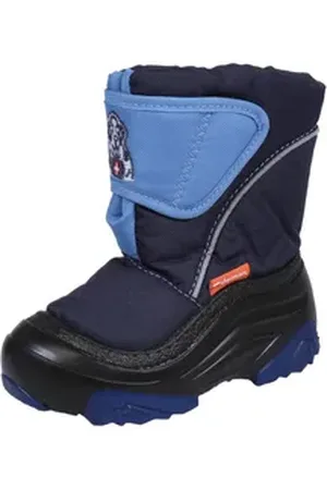 Demar Sarcia.eu Dunkelblau-blaue, gefütterte Kinder-Winterstiefel DOGGY 20/21 EU Babystiefel blau