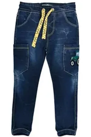 BONDI Schlupfhose Lange Jeans "Traktor" für Jungen 33110 - Blau, Slim Fit Bulldog 92