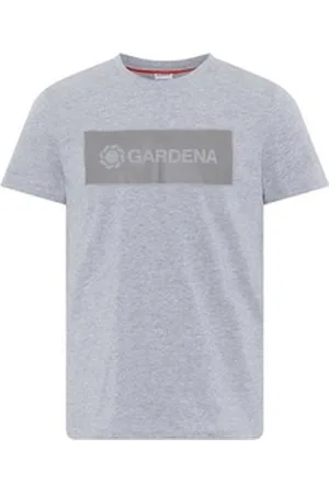 Gardena T-Shirt mit Labelprint (1, 1-tlg) grau M