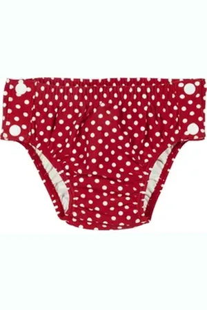Playshoes Badehose UV-Schutz Windelhose Punkte zum Knöpfen rot 86/92