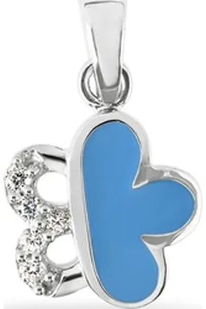 FAVS Kettenanhänger Mädchen-Anhänger 925er Silber 5 Zirkonia blau