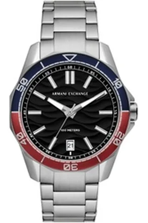 Giorgio Armani ARMANI EXCHANGE Quarzuhr AX1955, Armbanduhr, Herrenuhr, bis 10 bar wasserdicht, Edelstahlarmband silberfarben