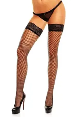 Glamory Halterlose Feinstrümpfe 50352 schwarz 48-50