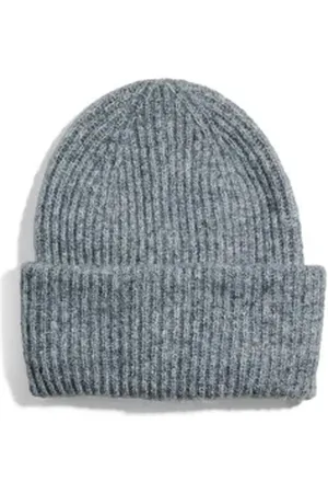 Pieces® Strickmütze (1-St) grau