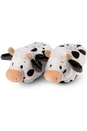 NICI KUH COWLUNA Plüsch Hausschuhe schwarz|weiß 38-41 EU