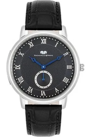 Rhodenwald & Söhne Quarzuhr Moonlight schwarz, mit Echtleder-Armband
