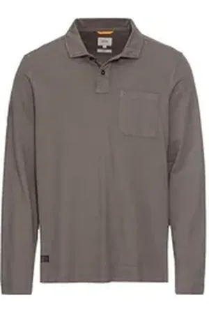 Camel Active Langarm-Poloshirt grau L