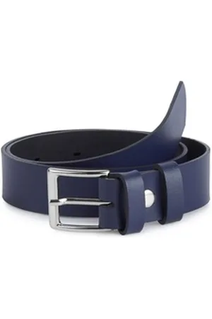 Ladeheid Ledergürtel Kinder Gürtel Ledergürtel 2,5 cm Breit K1D5 blau 55 cm