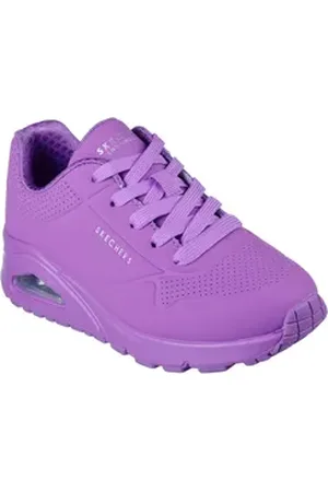 Skechers UNO GEN1 - NEON GLOW Plateausneaker Keilsneaker, Schnürschuh, Sneaker mit Neon Glow lila 30 EU