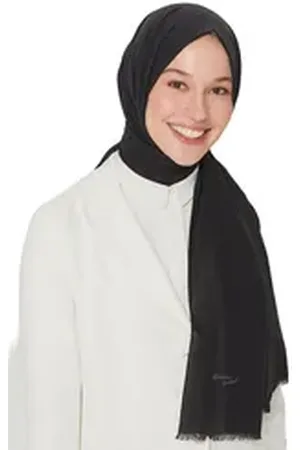 Armine Schal Damenschal, Premium Qualität Halstuch Damen, Elegantes Langes Hijab Ko schwarz
