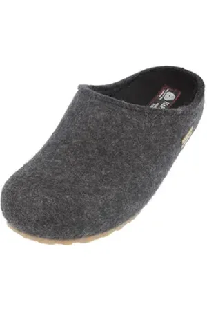 Haflinger Michl Filzclog aus reinem Wollfilz mit Wechselfussbett Hausschuh grau 40 EU