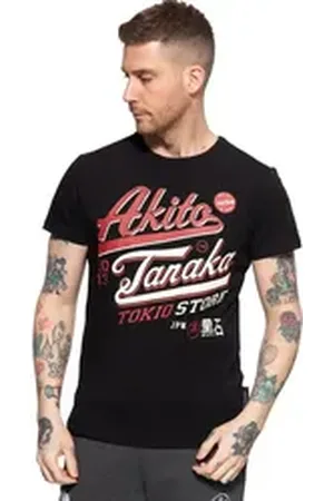 Akito tanaka T-Shirt Tokio Beach (1-tlg) mit Retro Print schwarz S