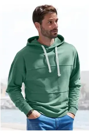 H.I.S H.I.S Hoodie Langarm Sweater mit Kapuze, aus Baumwollmischung grün M (48/50)