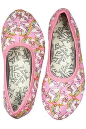 Beck Schläppchen Rainbow Gymnastikschuh (Einhörner sind der ungebremste Renner, perfekt für Sport und Zuhause) mit rutschfester Gummi-Laufsohle rosa 26 EU