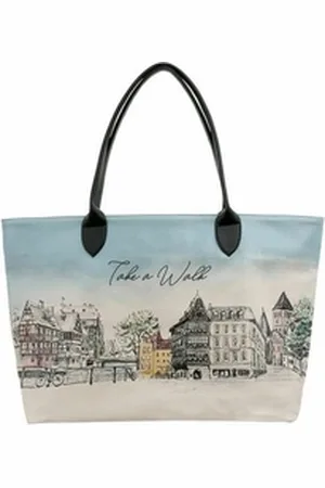 Dogo Weekender Damen Weekender Take A Walk Vegan Damen Handtaschen (Fashion), Vegan beige