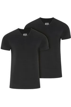 Jockey V-Shirt American V-Neck Shirt (2er Pack) Lockere Passform, flache Nähte schwarz XXL