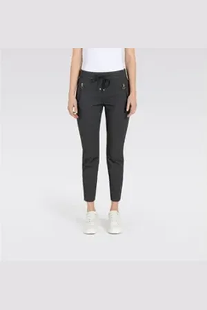 Mac Jerseyhose easy smart mit dezenten Reißerschluss-Taschen grau 46