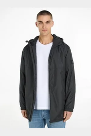 Tommy Hilfiger Parka PORTLAND PARKA mit Hilfiger Schriftzug auf der Brust schwarz S