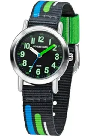 JACQUES FAREL Quarzuhr KPS 403, Armbanduhr, Kinderuhr, ideal auch als Geschenk schwarz