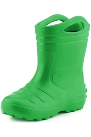 Ladeheid Federleichte Regenschuhe Kinder mit Griffen KL051 Gummistiefel mit herausnehmbares Innenfutter grün 26 EU