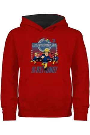 Shirtracer Hoodie Auf zur Rettung Feuerwehrmann Sam Jungen rot|schwarz 128 (7/8 Jahre)