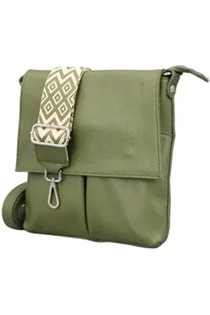 Adel Bags Schultertasche ELLA Umhängetasche für Damen mit 2 Riemen, echtes Leder, hergestellt in Italien