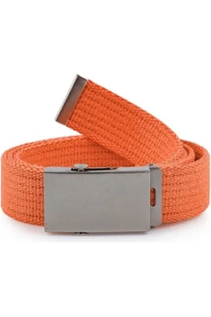 Merry Style Ladeheid Stoffgürtel Damen Gürtel Stoffgürtel 105 cm x 3 cm P20 orange|silberfarben