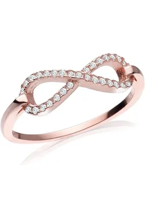 Karisma Fingerring Damen Roségold Sterling Silber 925 Ring Infinity Unendlichkeit rhodiniert Zrikonia - 54 (17.2)