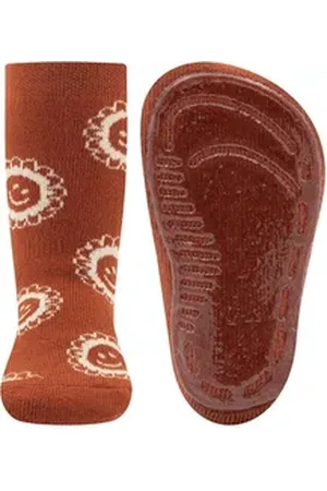 Ewers ABS-Socken Stoppersocken Blumen rot 29-30
