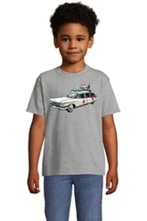 Blondie & Brownie T-Shirt Kinder Jungen & Mädchen Ghostbusters Auto Geisterjäger Geister Film in vielen Farben grau 96/104