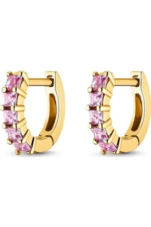 GUIA Paar Creolen Damen-Creolen 585er Gelbgold 10 Saphir (Paar) gelb|goldfarben