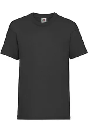 Fruit Of The Loom T-Shirt Kinder T-Shirt für Mädchen u. Jungen im 2er/3er Pack - 100% Baumwolle (1-tlg) Gr. 92 bis 164 - verschiedene Farben schwarz 164