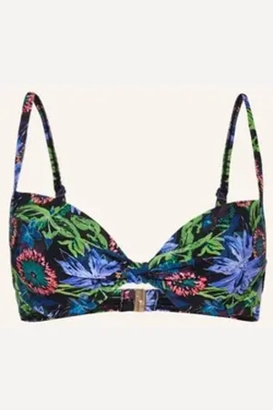 Hot Stuff Bügel-Bikini-Top Damen Push Up Bikini-Top (1-St) lila|schwarz 38D