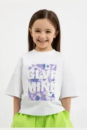 Gulliver T-Shirt mit Rundhalsausschnitt weiß 110