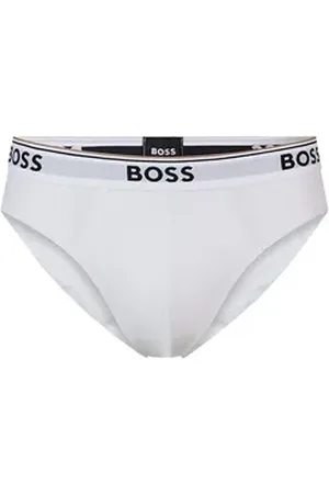 HUGO BOSS Slip Herren Sportslip Cotton Stretch (Dreierpack, 3-St., 3er-Pack) Minislip mit Logo-Bund, knapp geschnitten, im Dreierpack weiß S