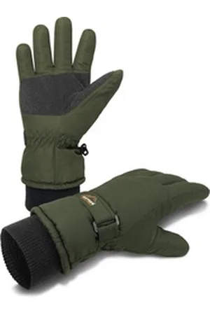 Normani Skihandschuhe Winterhandschuhe mit 3M ThinsulateTM (40 g) Wasserdichte Snowboardhandschuhe mit Fleece für Damen und Herren grün XXL