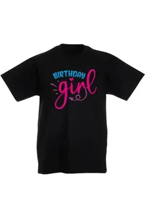 G-graphics T-Shirt Birthday Girl Kinder T-Shirt, mit Spruch / Statement, zum Geburtstag schwarz 140