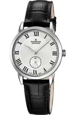 Candino Quarzuhr Damenuhr Leder schwarz , (Analoguhr), Damen Armbanduhr rund, Lederarmband schwarz, Casual schwarz