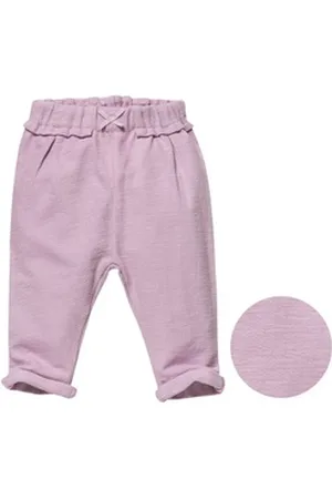 People Wear Organic Sweathose mit Zierschleife, aus Bio Baumwolle lila 62/68