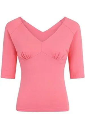 Banned Retro Banned Shirttop Betty Koralle Retro Vintage Oberteil Rockabilly rosa S