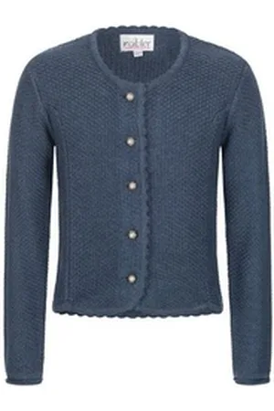 Nübler Trachtenstrickjacke Kinderstrickjacke Yvonne in Blau von 80