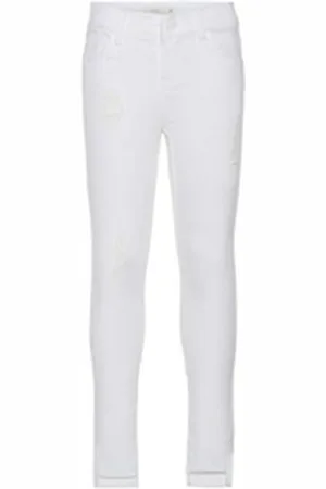 NAME IT Skinny-fit-Jeans Mädchen Stretch Jeans aus Bio-Baumwolle weiß 110