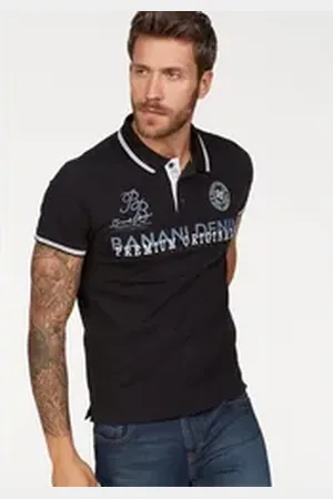 Bruno Banani Poloshirt Kurzarm, körpernahe Passform, Polokragen, aus Baumwollmischung schwarz 4XL (67/68)