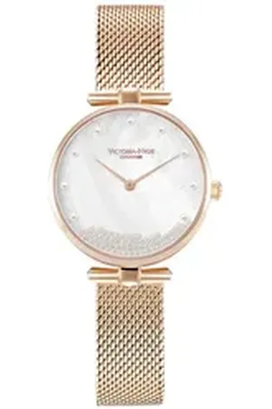 VICTORIA HYDE Quarzuhr Pearl Damen Basic Mesh-Armband, (1-tlg., Kein Set) rosa